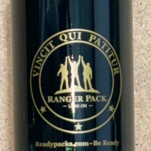 Dark green Nalgene water bottle with "Ranger Pack" logo.