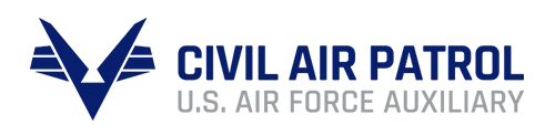 Civil Air Patrol logo: A blue stylized wing and "Civil Air Patrol, U.S. Air Force Auxiliary" text.